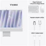 Apple iMac 24" M4 čip 10jadrový CPU/10jadrový GPU,16 GB,256 GB SSD,Strieborný