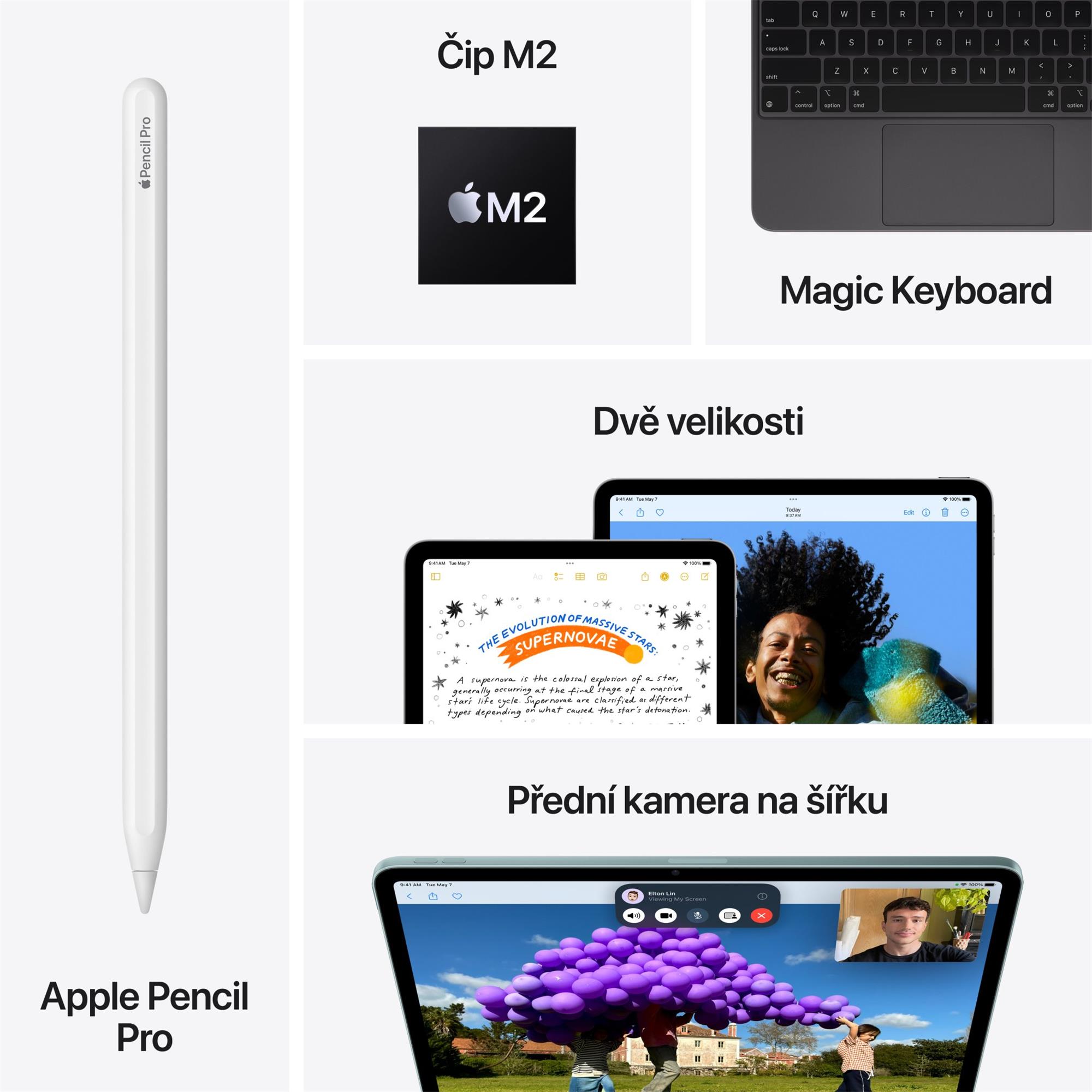 Apple iPad Air M2 2024 11" Wi-Fi 512 GB modrý (MUWM3HC/A)