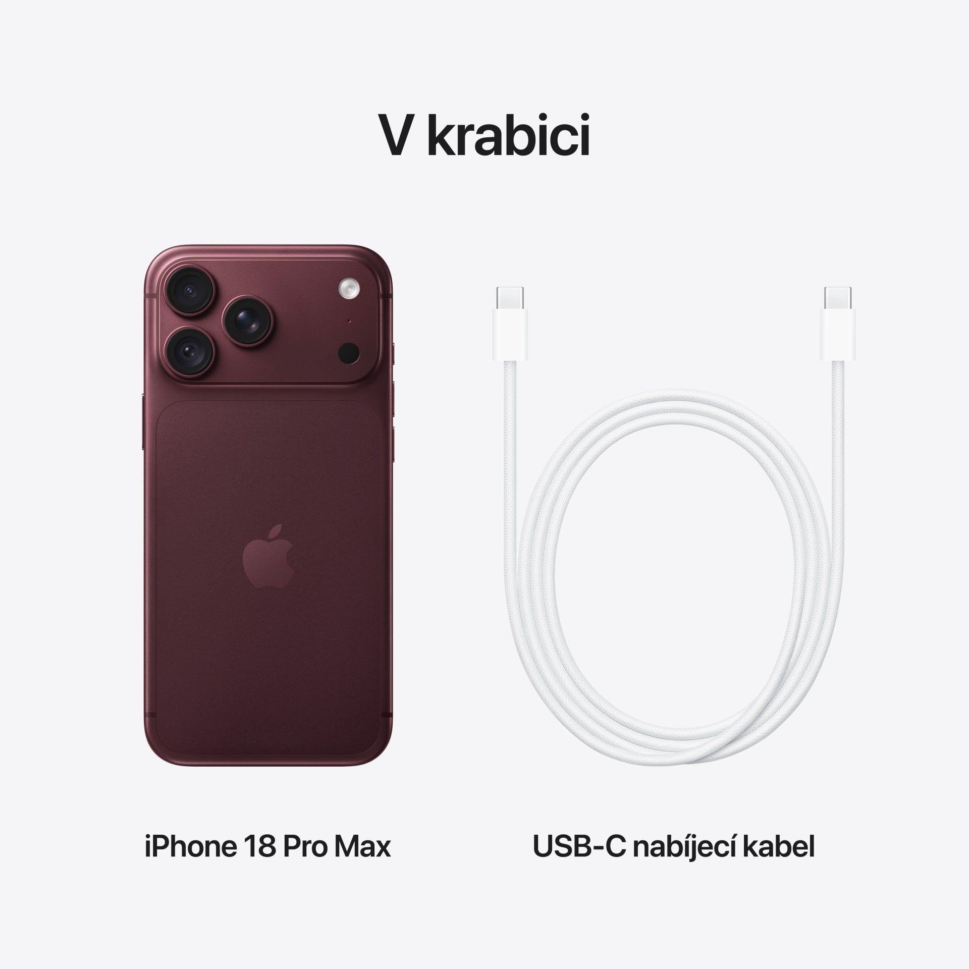 Apple iPhone 18 Pro Max 256 GB v bordovej červenej farbe