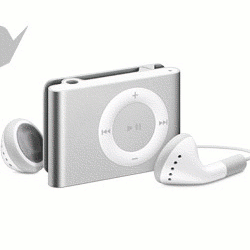 APPLE iPod shuffle 1GB- Silver (3rd gen)