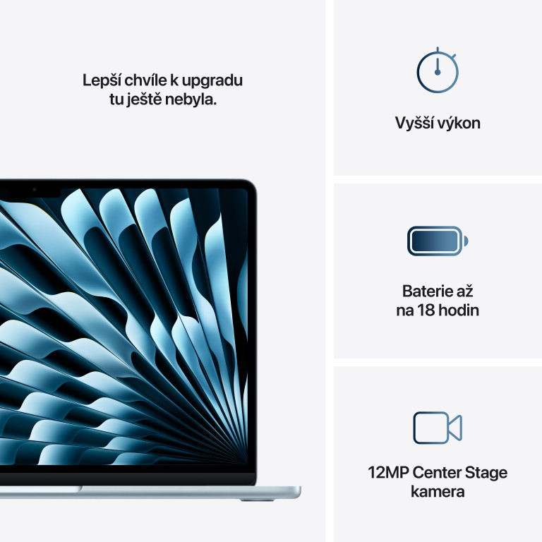 Apple MacBook Air 13, M4 16GB,256GB, blue, CZ znaky