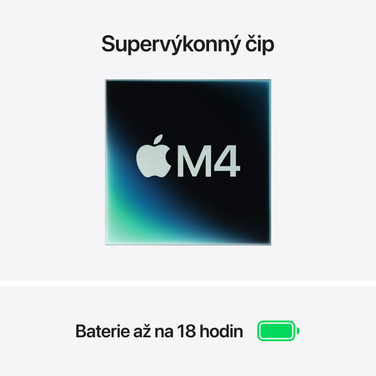 Apple MacBook Air 13, M4 16GB,256GB, midnight, CZ znaky