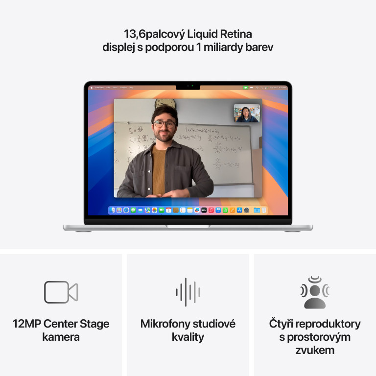 Apple MacBook Air 13, M4 16GB,256GB, silver, CZ znaky