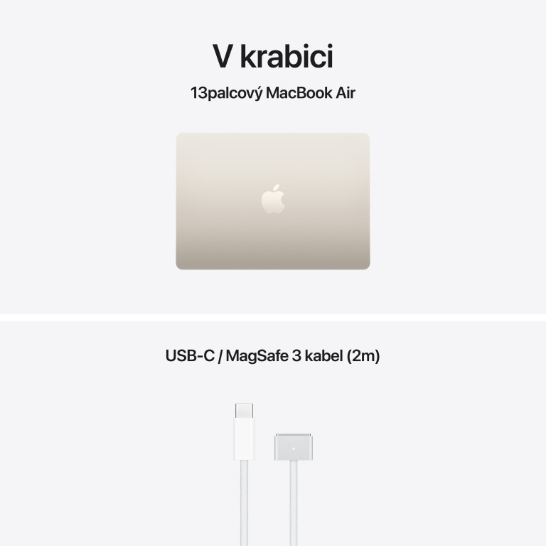 Apple MacBook Air 13" M5 16 GB, 512 GB SSD, hviezdne biely