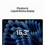 Apple MacBook Air 15",M2 8-jadrový CPU/10-jadrový GPU,8 GB,512 GB,Polnoc,CZ (MQKX3CZ/A)