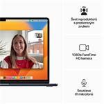 Apple MacBook Air 15",M2 8-jadrový CPU/10-jadrový GPU,8 GB,512 GB,Polnoc,CZ (MQKX3CZ/A)