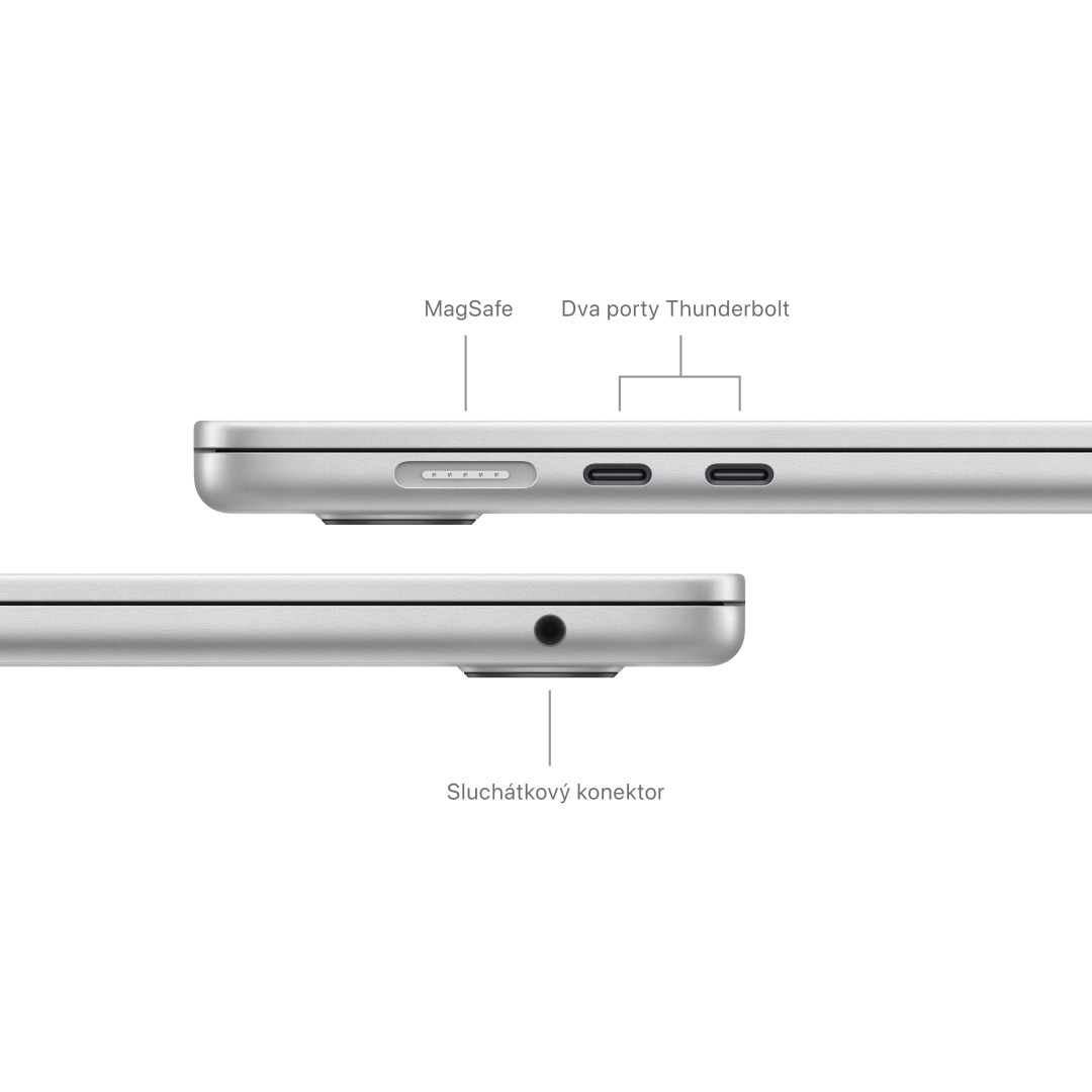 Apple MacBook Air 15'',M3 8-jadrový CPU/10-jadrový GPU,512 GB,8 GB,Strieborný (mryq3cz/a)