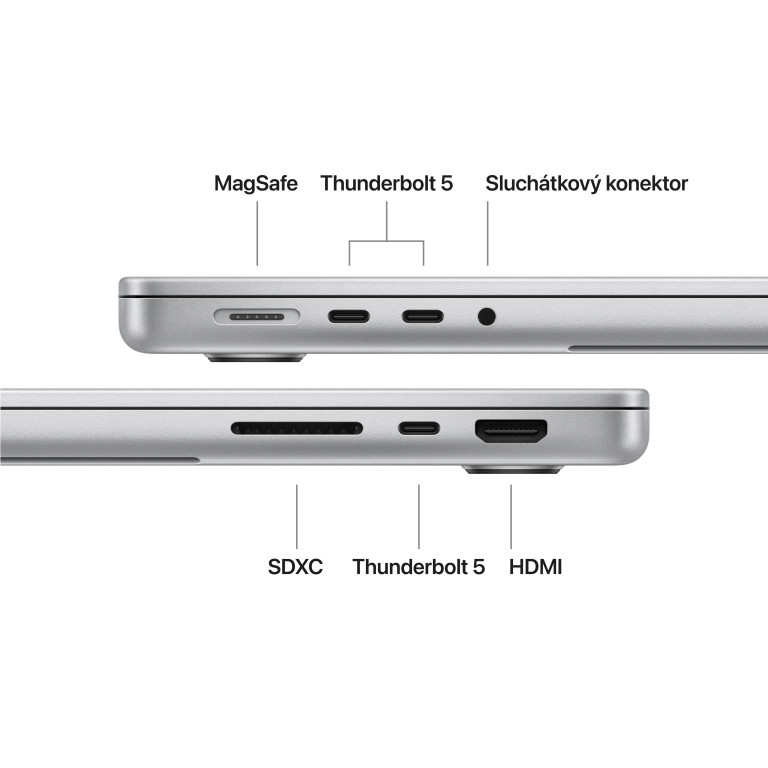 Apple MacBook Pro 14" M5 Max 36 GB, 2 TB SSD, strieborný