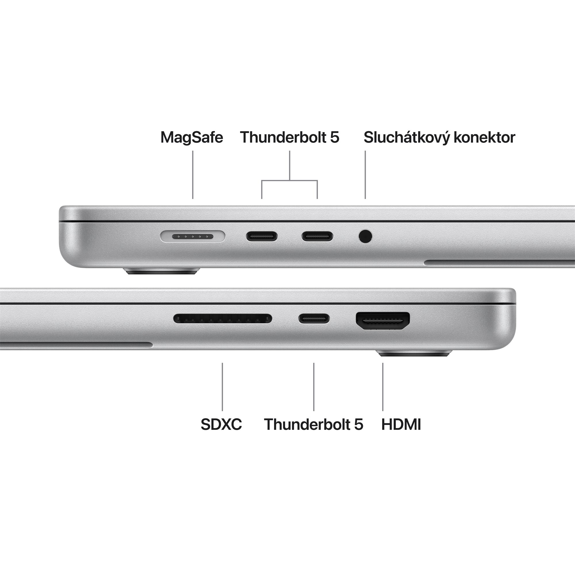 Apple MacBook Pro 16" M5 Max 36 GB, 2 TB SSD, strieborný