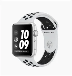APPLE Watch Nike+ GPS, 42mm Silver Aluminium Case with Pure Platinum/Black Nike Sport Band