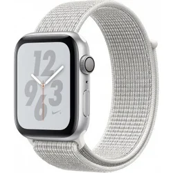 APPLE Watch Nike+ Series 4 GPS, 40mm Silver Aluminium Case with Summit White Nike Sport Loop