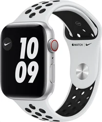 APPLE Watch Nike Series 6 GPS+Cellular,44mm Silver Aluminium Case with Pure Platinum/Black Nike Sport Band