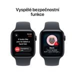 Apple Watch SE 3 GPS 40 mm hliníkové puzdro Midnight Sport Band - S/M