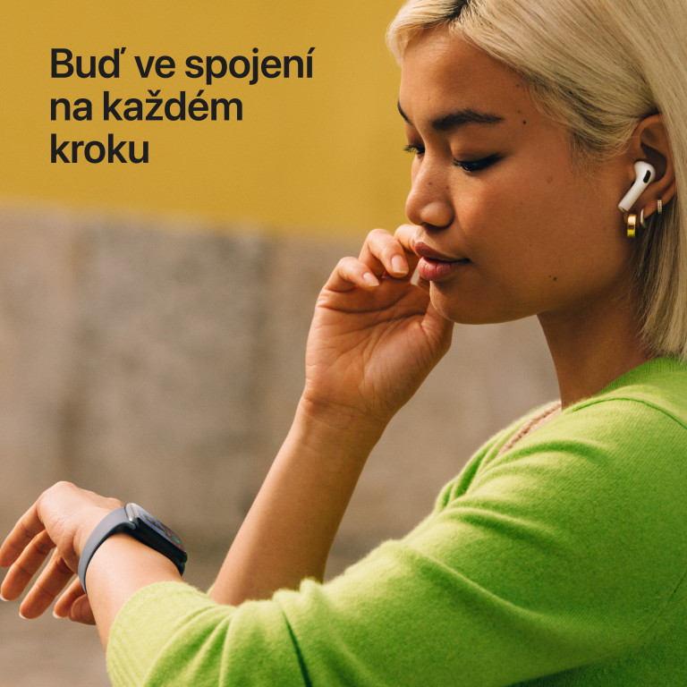 Apple Watch SE 3 GPS 44mm hliníkové puzdro Starlight Sport Band - S/M
