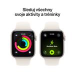 Apple Watch SE 3 GPS 44mm hliníkové puzdro Starlight Sport Band - S/M