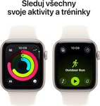 Apple Watch SE 3 GPS + Cellular 40mm Starlight Aluminium Case with Sand Sport Band - S/M