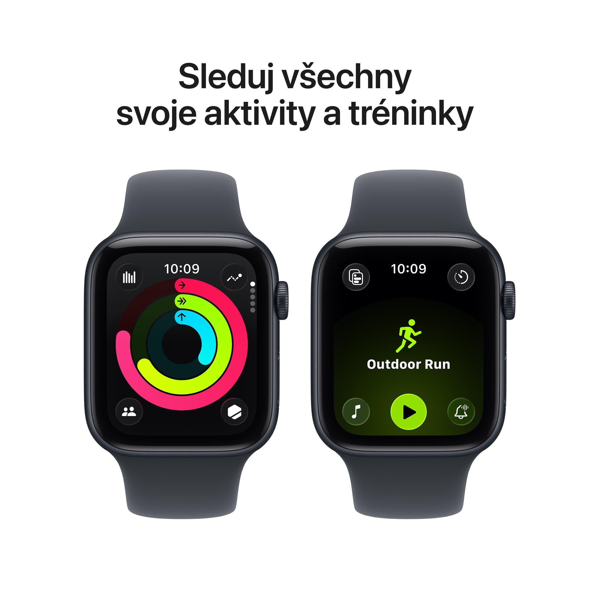 Apple Watch SE 3 GPS + Cellular 44 mm, puzdro v farbe Midnight Aluminium s modrým športovým remienkom – M/L