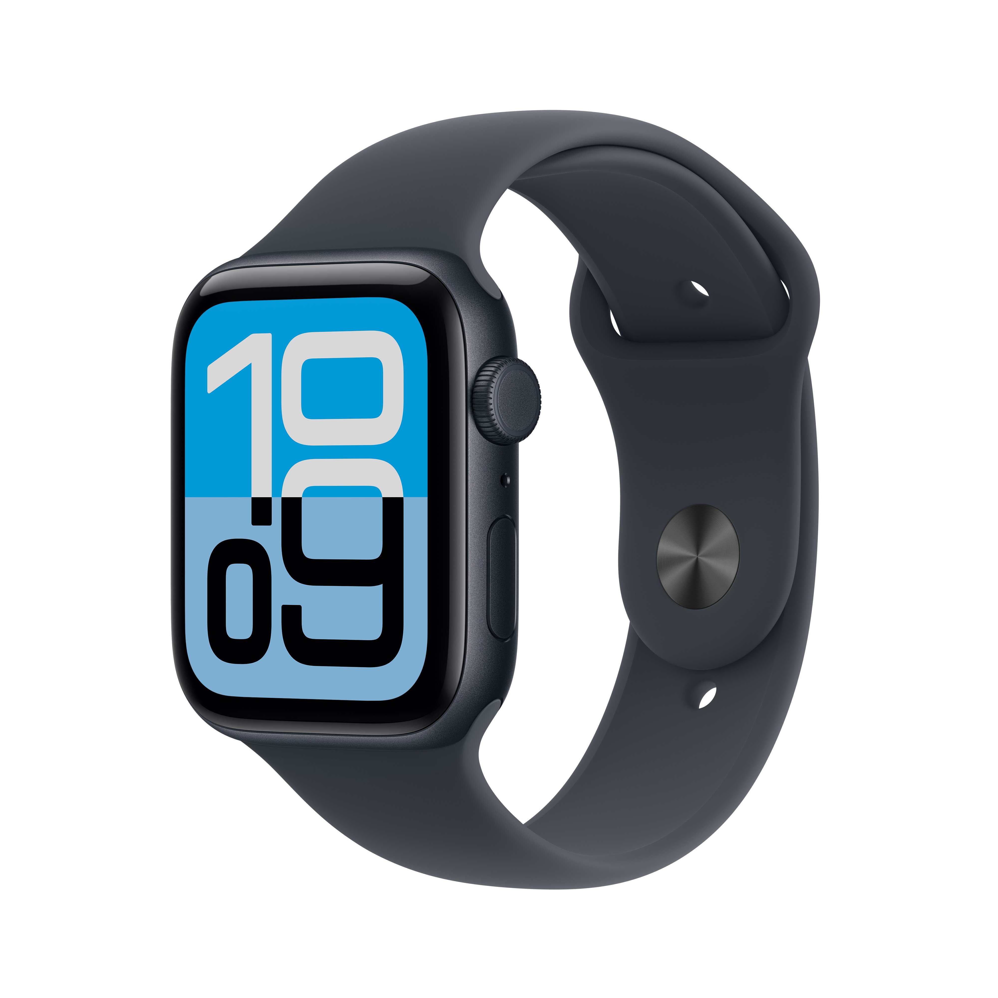 Apple Watch SE 3 GPS + Cellular 44 mm, puzdro v farbe Midnight Aluminium s modrým športovým remienkom – M/L