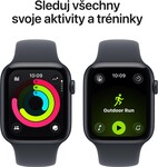 Apple Watch SE 3 GPS + Cellular 44mm Midnight Aluminium Case with Navy Blue Sport Band - S/M