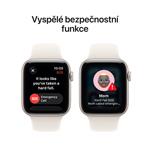 Apple Watch SE 3 GPS + Cellular 44mm Starlight Aluminium Case with Starlight Sport Band - S/M