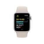 Apple Watch SE 40 mm Star White Aluminium s bielym športovým remienkom - S/M