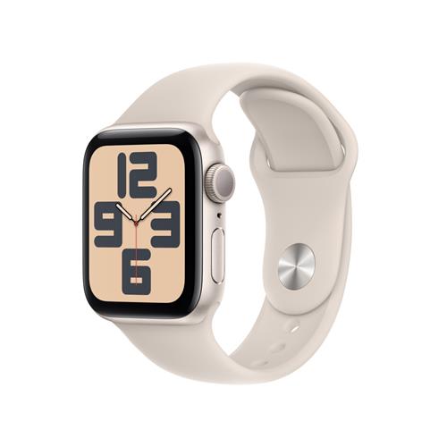 Apple Watch SE 40 mm Star White Aluminium s bielym športovým remienkom - S/M