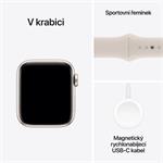 Apple Watch SE 40mm Hvězdně bílý hliník s hvězdně bílým sportovním řemínkem - M/L
