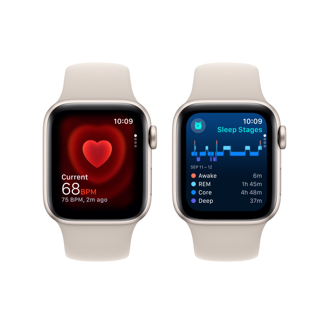 Apple Watch SE 40mm Hvězdně bílý hliník s hvězdně bílým sportovním řemínkem - S/M