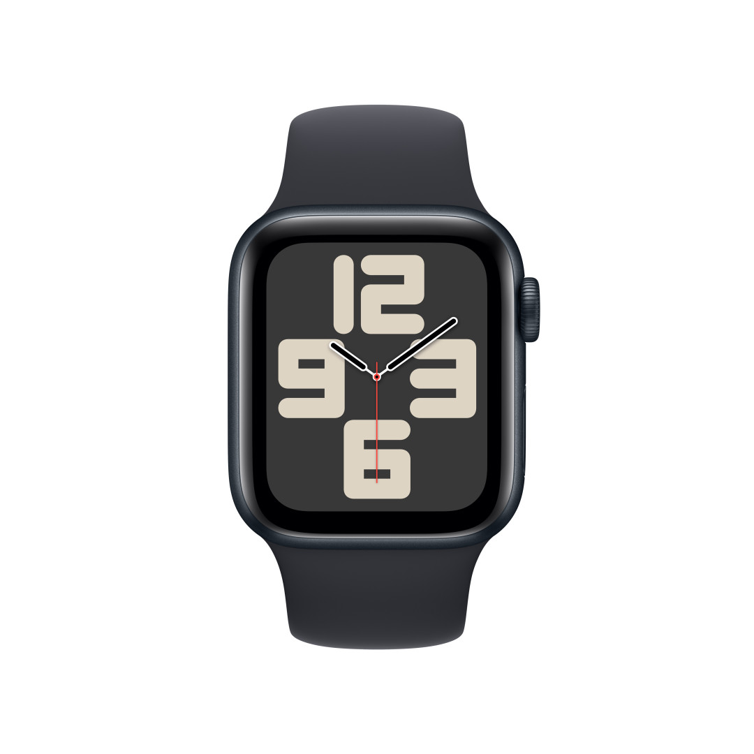 Apple Watch SE 40mm Temně inkoustový hliník s temně inkoustovým sportovním řemínkem - M/L