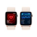 Apple Watch SE 44 mm Star White Aluminium s bielym športovým remienkom
