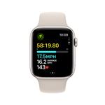 Apple Watch SE 44 mm Star White Aluminium s hviezdičkovým bielym športovým remienkom - S/M