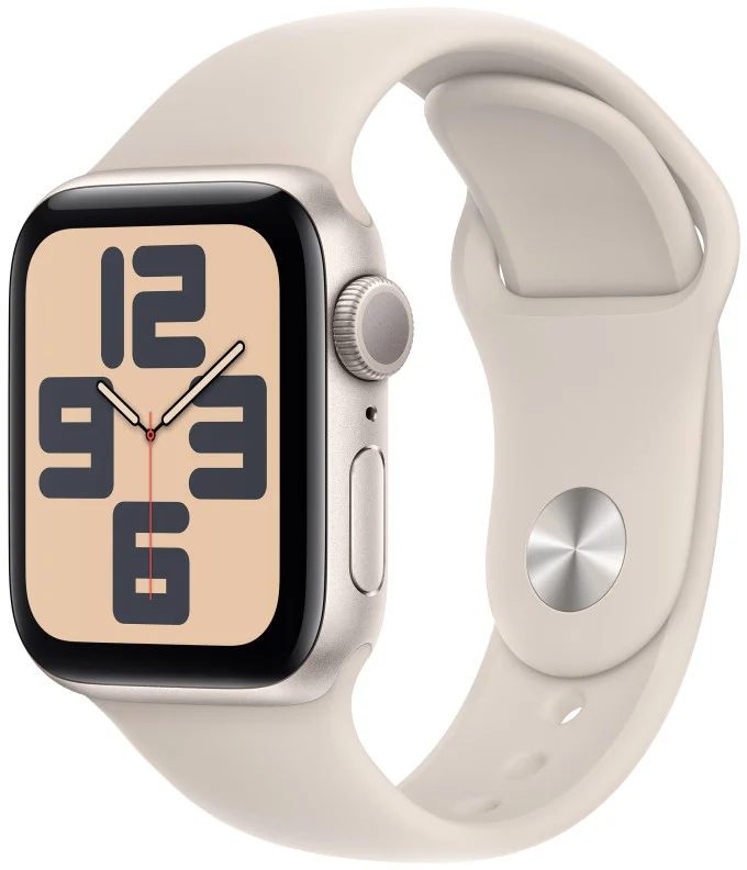 Apple Watch SE Cellular 40 mm Hviezdne biely hliník s hviezdne bielym športovým remienkom - M/L