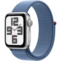 Apple Watch SE Cellular 40 mm Strieborný hliník s ľadovo modrým športovým remienkom