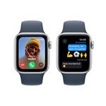 Apple Watch SE Cellular 40mm Stříbrný hliník s bouřkově modrým sportovním řemínkem - S/M