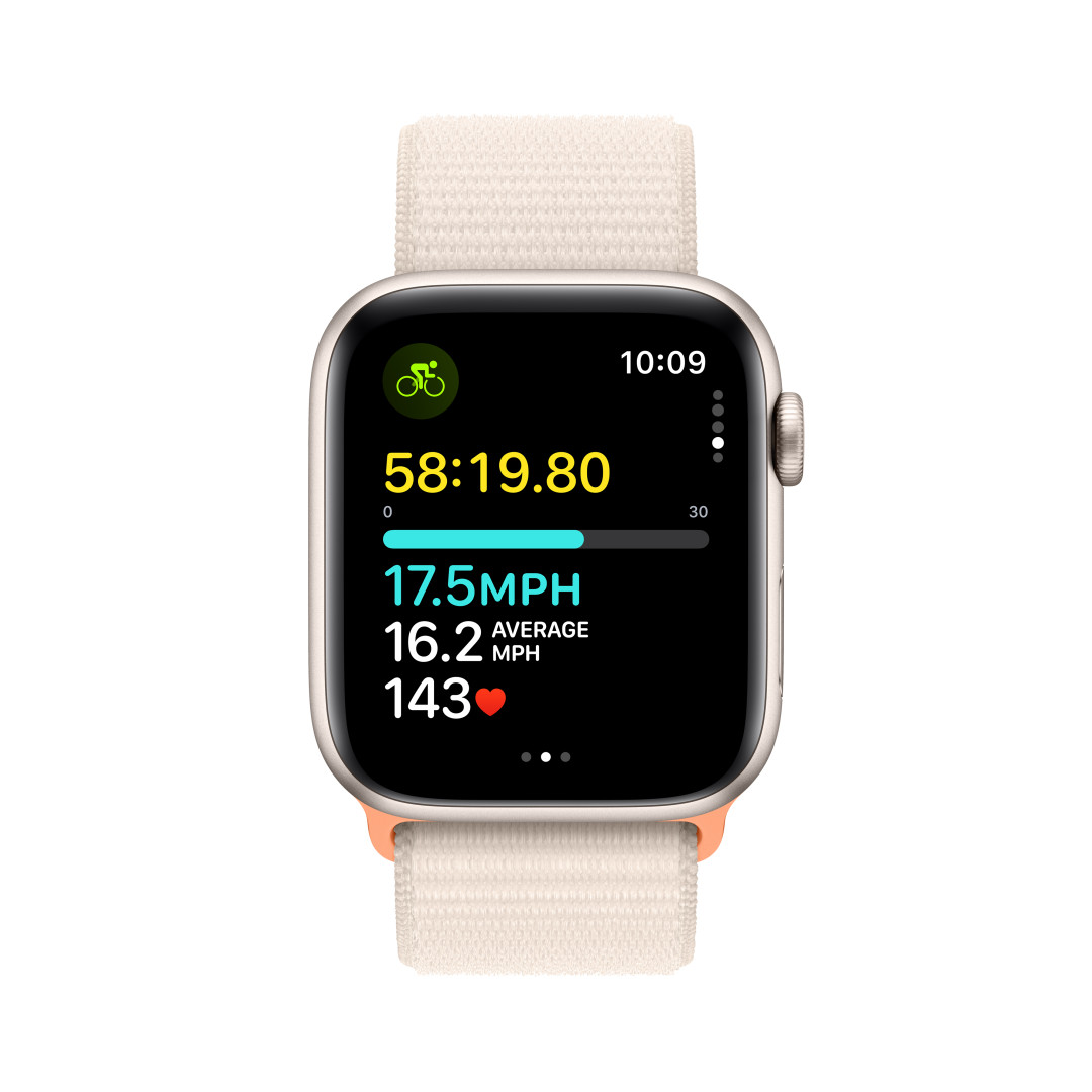 Apple Watch SE Cellular 44 mm Hviezdne biely hliník s hviezdne bielym športovým remienkom