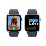 Apple Watch SE Cellular 44mm Stříbrný hliník s bouřkově modrým sportovním řemínkem - M/L