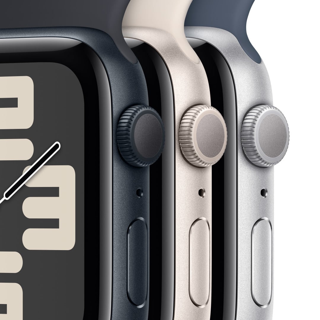 Apple Watch SE Cellular 44mm Temně inkoustový hliník s temně inkoustovým sportovním řemínkem - S/M