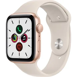 APPLE Watch SE GPS, 44mm Gold Aluminium Case with Starlight Sport Band - Regular (mkq53hc/a)