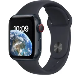 Apple Watch SE GPS + Cellular 40mm Midnight Aluminium Case with Midnight Sport Band - Regular (mnpl3cs/a)