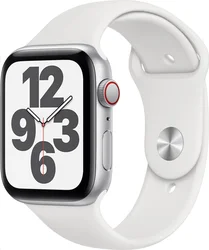 APPLE Watch SE GPS+Cellular,44mm Silver Aluminium Case with White Sport Band
