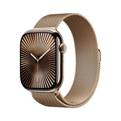 Apple Watch Series 10 GPS + Cellular 42mm Gold Titanium Case with Gold Milanese Loop (MX083QC/A)