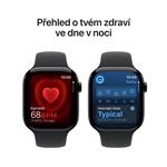 Apple Watch Series 10 GPS + Cellular 42mm Jet Black hliníkové puzdro s čiernym športovým remienkom - S/M (MWX63QC/A)