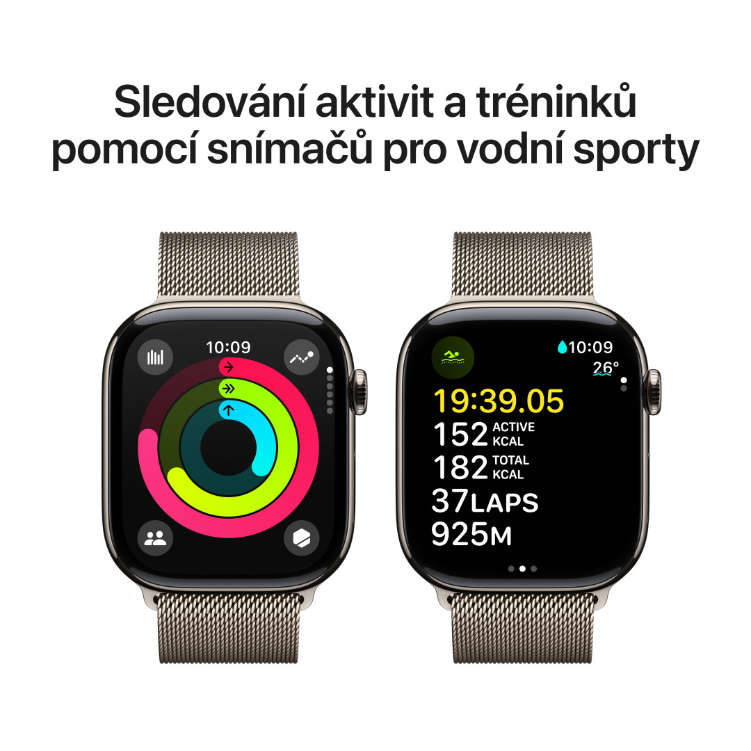 Apple Watch Series 10 GPS + Cellular 42mm Natural Milanese Loop