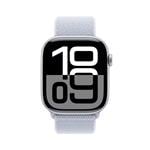 Apple Watch Series 10 GPS + Cellular 42mm Silver Aluminium Case with Blue Cloud Sport Loop (MWX53QC/A)