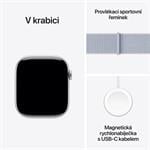 Apple Watch Series 10 GPS + Cellular 42mm Silver Aluminium Case with Blue Cloud Sport Loop (MWX53QC/A)