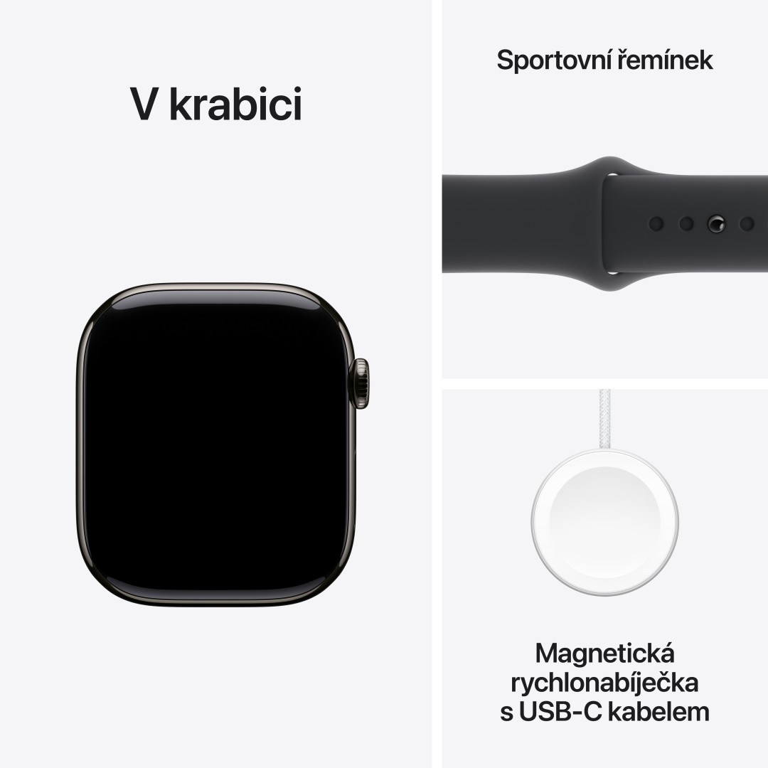 Apple Watch Series 10 GPS + Cellular 42mm Slate Titanium S/M (MWXG3QC/A)