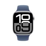 Apple Watch Series 10 GPS + Cellular 42mm strieborné hliníkové puzdro so športovým denimovým remienkom - S/M (MWX33QC/A)