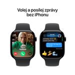 Apple Watch Series 10 GPS + Cellular 46mm Jet Black Aluminium Case with Black Sport Band - S/M (MWY33QC/A)