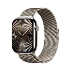 Apple Watch Series 10 GPS + Cellular 46mm Natural Titanium Case with Natural Milanese Loop - S/M (MC7Q4QC/A)