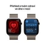 Apple Watch Series 10 GPS + Cellular 46mm puzdro z prírodného titánu s prírodnou milánskou slučkou - M/L (MWYC3QC/A)